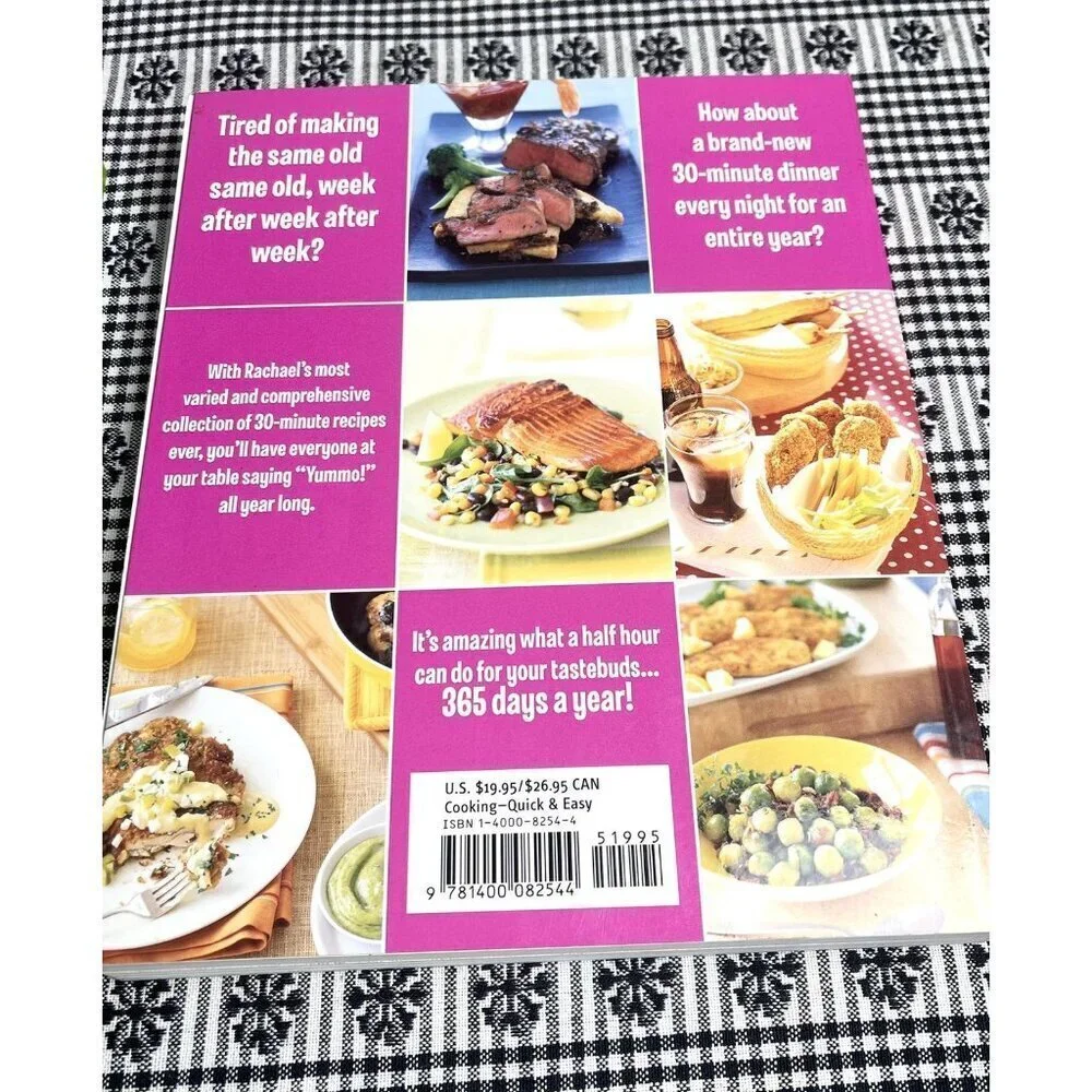 Set of 2 Rachael Ray Cookbooks 30-Minute Meals Crowds Dinners Leftovers Brunch